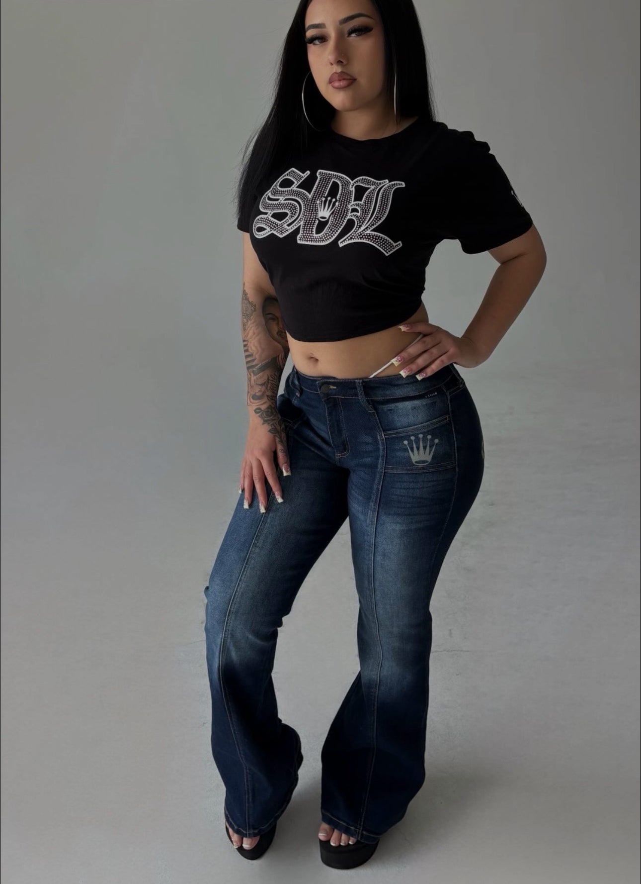 SDL BLACK CROP TOP