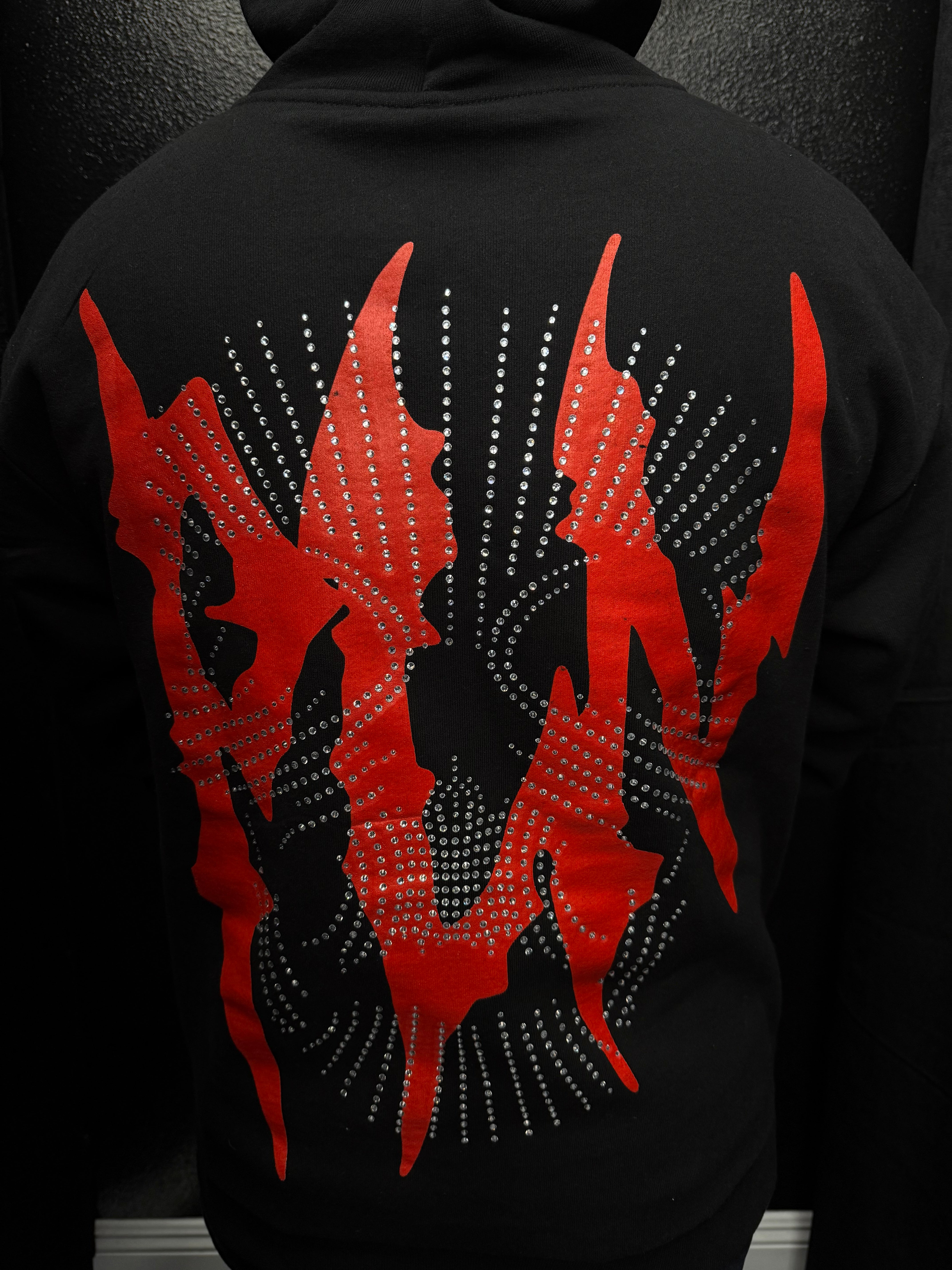 PLN RED SKULL HOODIE